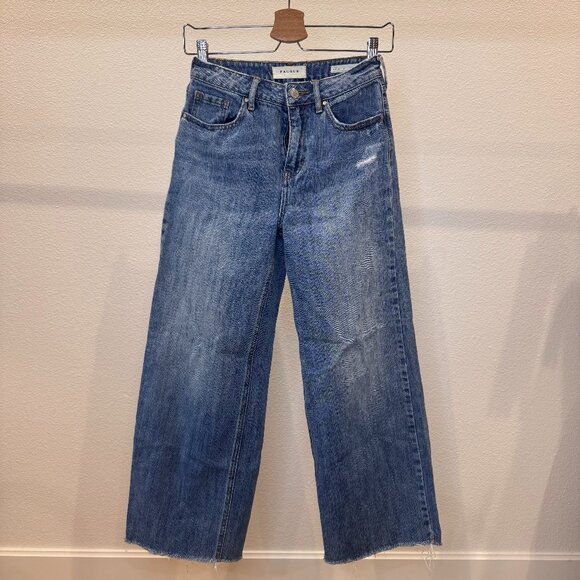 PacSun Cropped Wide Leg Jeans Medium Indigo | Size 24 | 90s Y2K Vintage Style - Picture 2 of 13